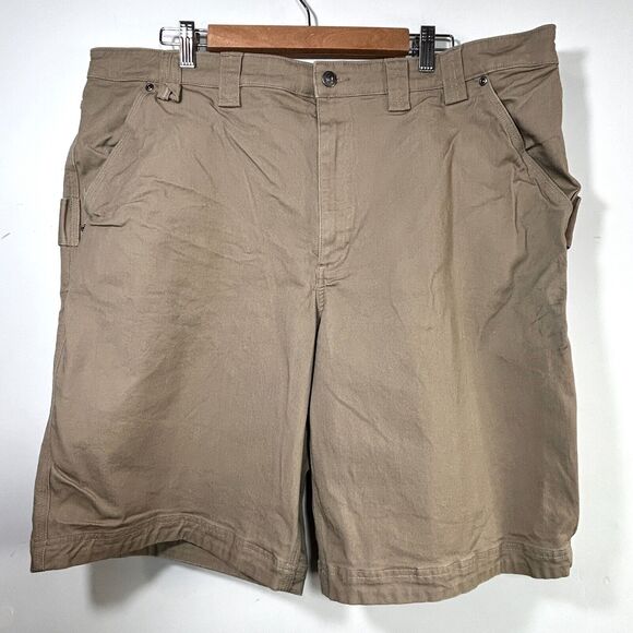 Duluth Trading Mens 44 Khaki Shorts Flex Firehose Stretch Size 44 x 10” - Picture 1 of 7